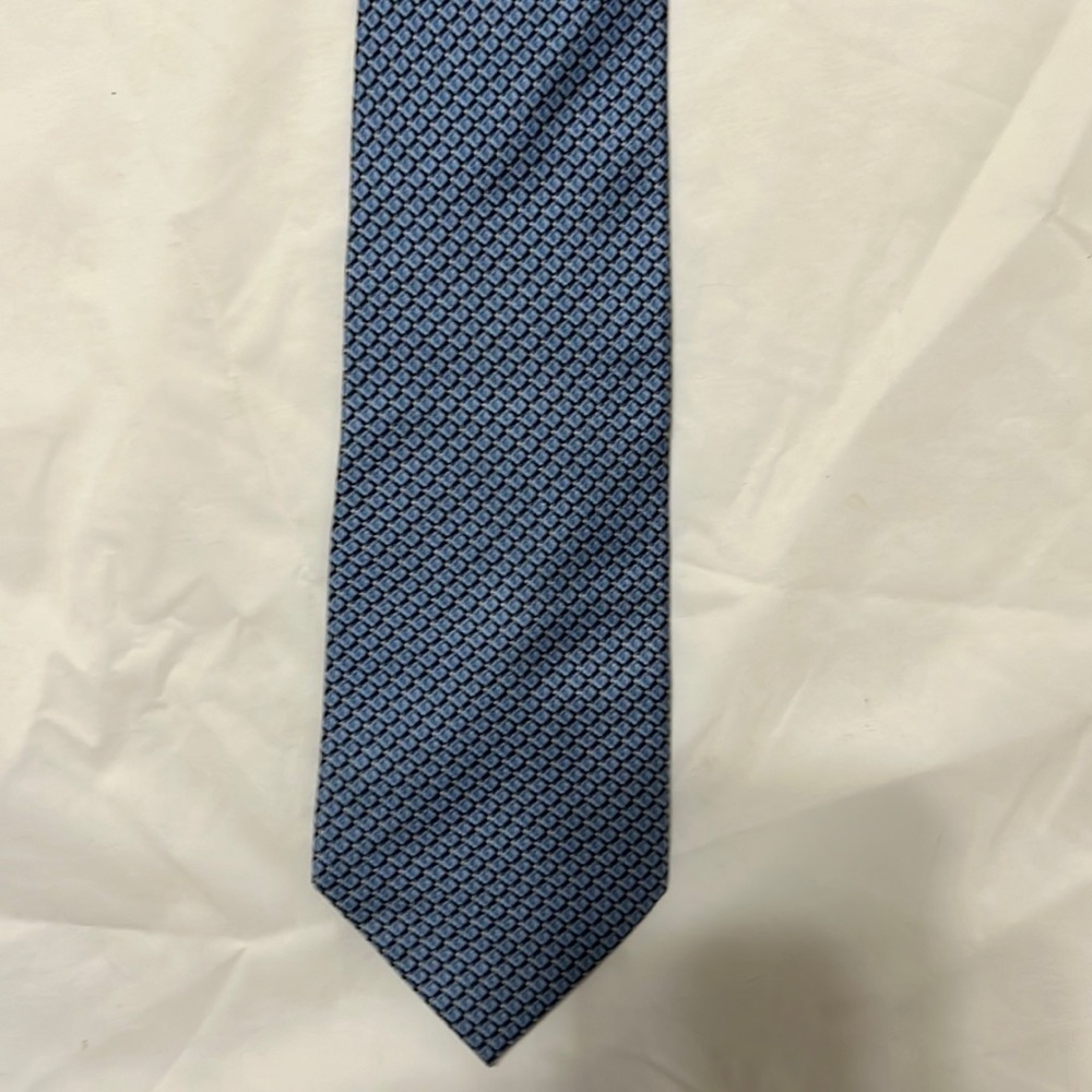 NAUTICA Mens Blue Necktie 100% silk